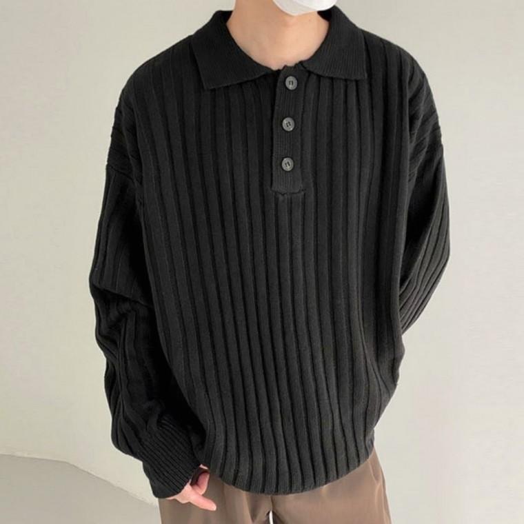 겨울 남자 카라 루즈핏 훈남 티셔츠 댄디룩 니트