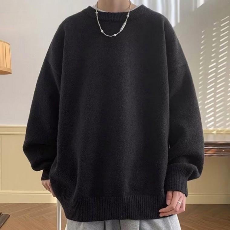 4컬러 남자 라운드넥 겨울 기본니트 긴팔스웨터 라운드넥