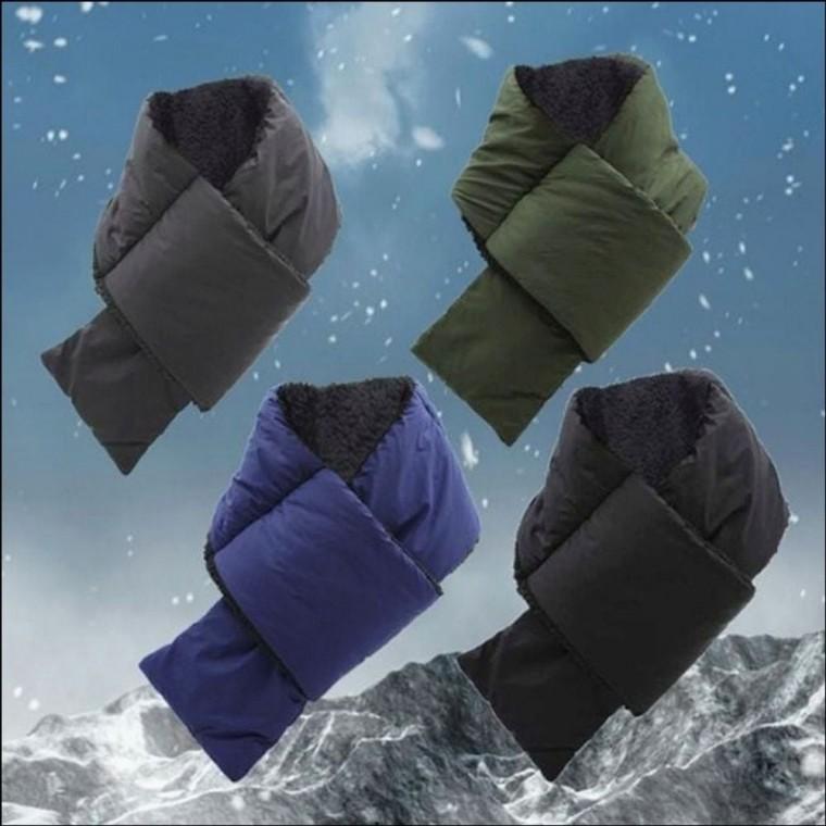 방한 패딩머플러 보온 목도리 겨울 미니멀 기모 털안감