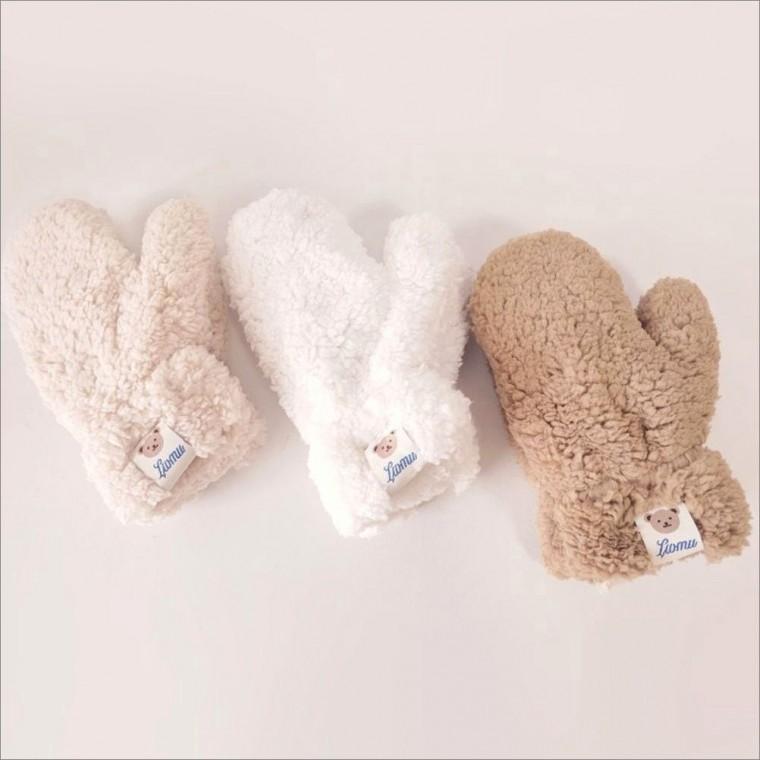 벙어리장갑 방한 인조양털 겨울 보들 후리스장갑 3컬러