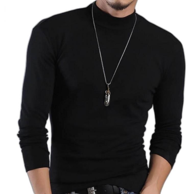 남자 남성 가을 겨울 베이직 하프넥 반목폴라 반목티 긴팔 이너 티 셔츠 1P