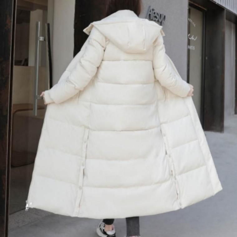 여성 여자 겨울 아우터 롱 후드 패딩 점퍼 자켓 2color
