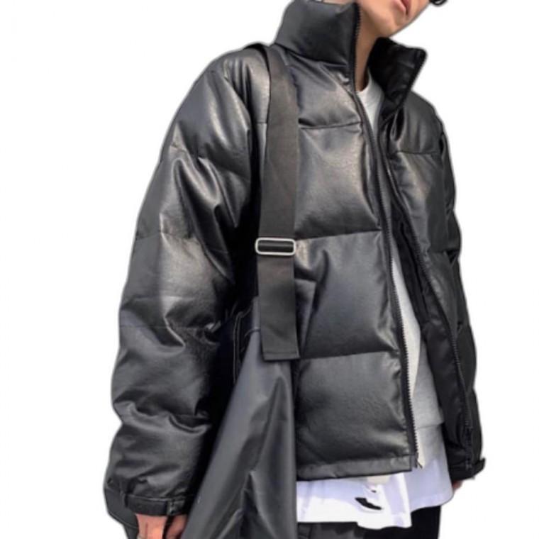 남자 남성 댄디룩 하프넥 겨울 시크 블랙 패딩 점퍼 자켓 아우터