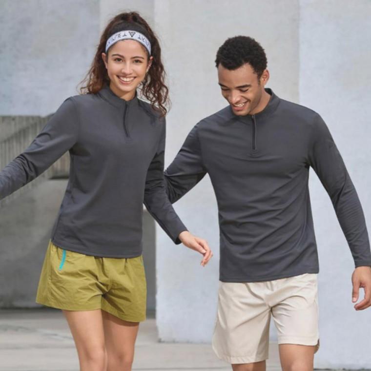 남자 여성 겨울 등산 낚시 운동복 피치 기모 반집업 긴팔 티셔츠