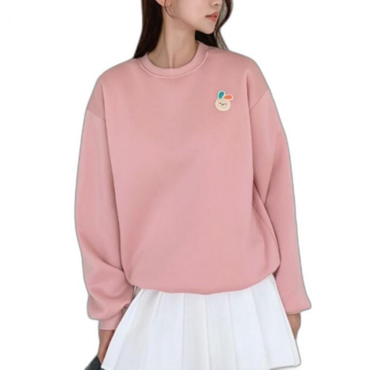 여성 여자 봄 가을 겨울 데일리 토끼 뽀글이 맨투맨 긴팔 티셔츠