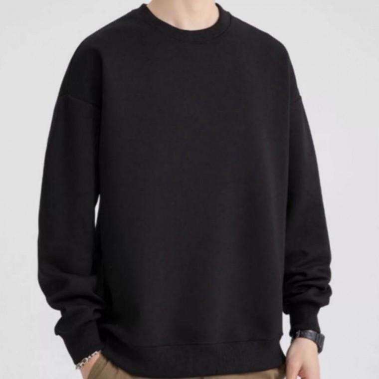 남자 남성 겨울 오버핏 기모 무지 맨투맨 긴팔 티셔츠 3컬러