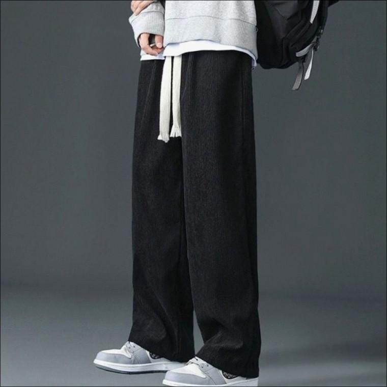 겨울팬츠 와이드핏 남자 허리밴딩 일자 골덴바지 3컬러