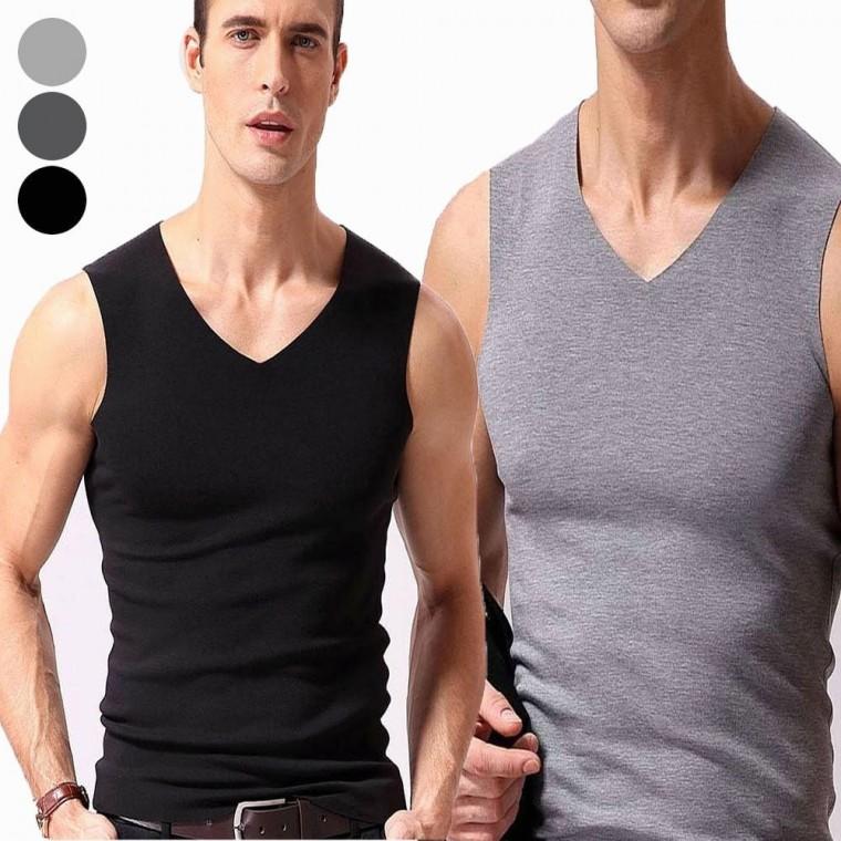 나시 겨울 보온 피치기모 민소매 내복 남자 내의