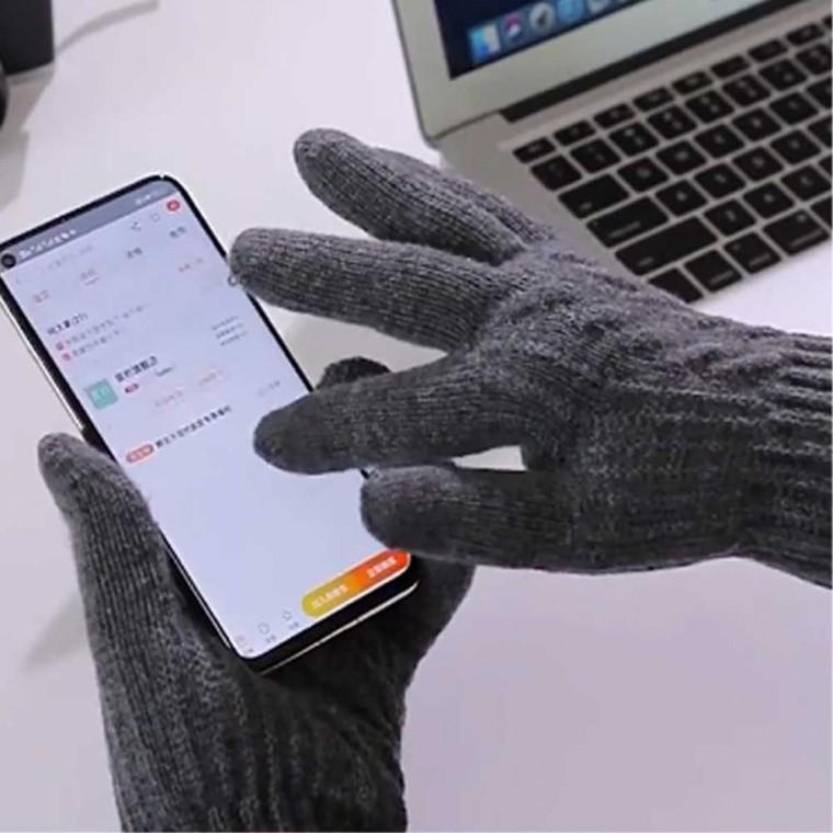 안감 겨울 방한 꽈배기 니트 장갑 스마트폰 터치 기모