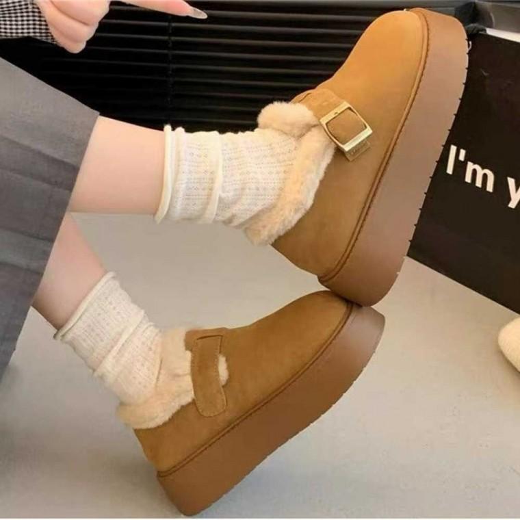 신발 플랫폼 퍼 안감 로퍼 털 슈즈 여자 겨울 데이트
