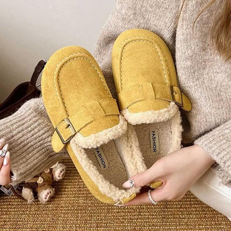 안감 신발 모카신 슬립온 겨울 코디 여성 캐주얼 털