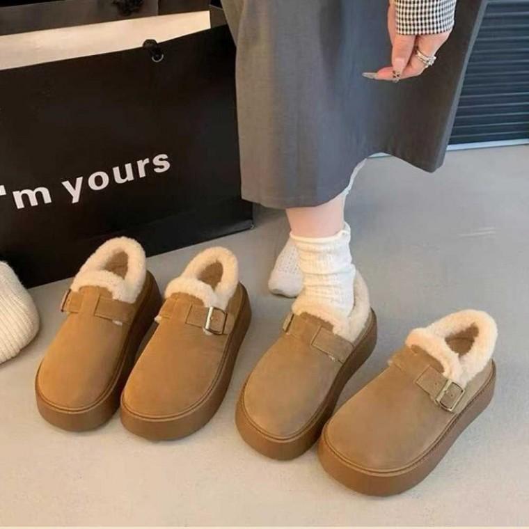 슈즈 퍼 안감 플랫폼 로퍼 여자 코디 따뜻한 겨울 털