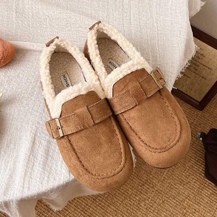 안감 따뜻한 슬립온 로퍼 방한화 코디 겨울 모카신 털