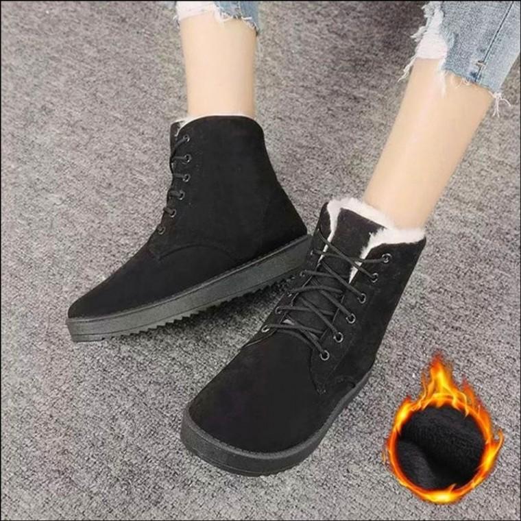 털부츠 여자 3컬러 겨울 하이탑 워커부츠 스웨이드 퍼안감