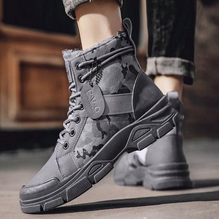 안감 워커 밀리터리 부츠 방한 하이탑 남자 기모 겨울