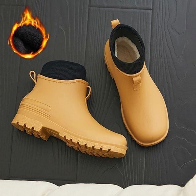 숏 앵클부츠 기모안감 스노우부츠 레인부츠 남자 겨울