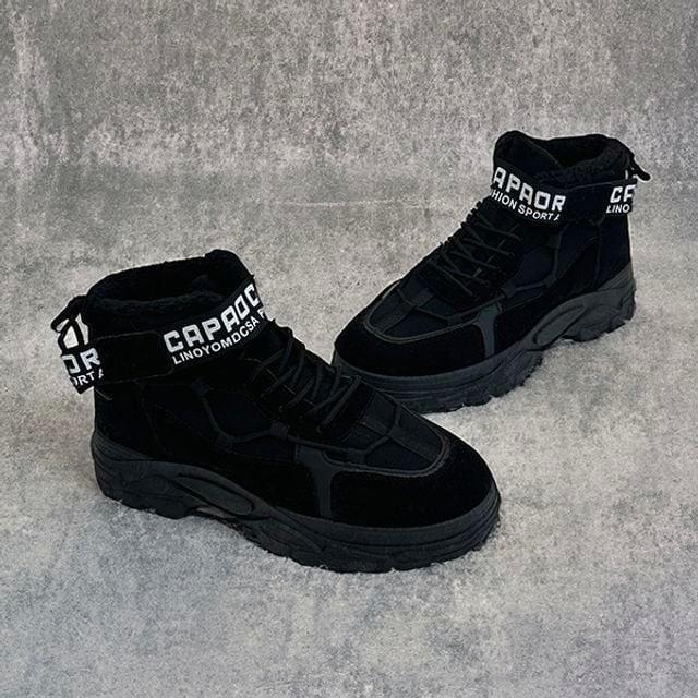 키높이 앵클부츠 안감 운동화 방한 남자 워커 퍼 겨울