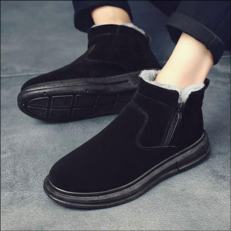 스웨이드 단화 겨울 3컬러 워커 기모부츠 퍼안감 방한 남자