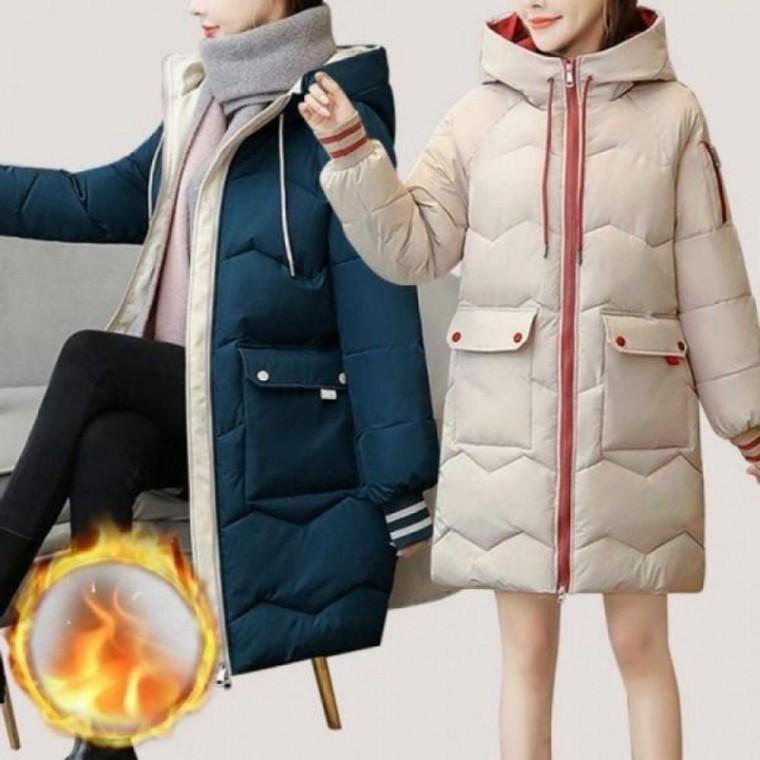 점퍼 돕바 웰론 패딩 여자 단체 롱 경량 학생 데일리 방한 학생롱 한 다운파카 겨울 여자패딩 롱패딩