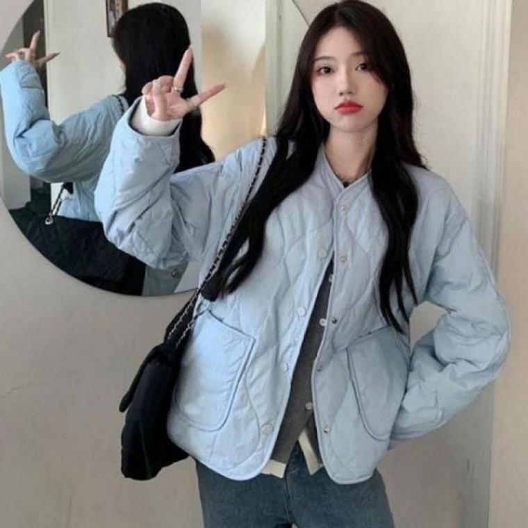 얇은 캐주얼롱 여성 간절기 야상 외출 학생롱 데일리 바람막이점퍼 여자 방한 패딩 스타일리쉬 패션 겨울