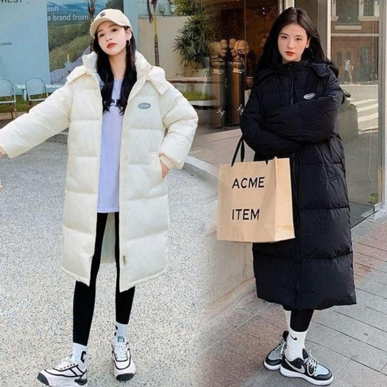 데일리 후드 한파준비 올벤 겨울여행 방한 따뜻한 투웨이 학생롱패딩 롱패딩 패딩 롱 오버핏 후드 점퍼