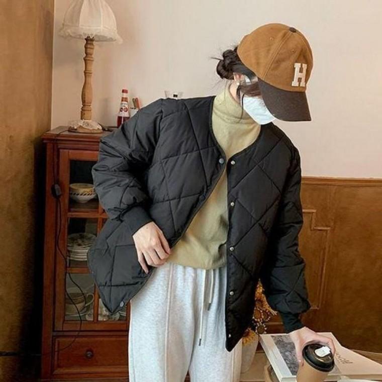 여성 패션 오버핏 데일리 누빔 겨울 패딩점퍼 점퍼 누빔 여성 아우터 캐주얼 패션