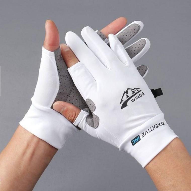 하이쿨 여성 2컷 스포츠 장갑 M 화이트 장갑 자외선차단토시 스포츠 아이스 여성 겨울 UV차단 레저