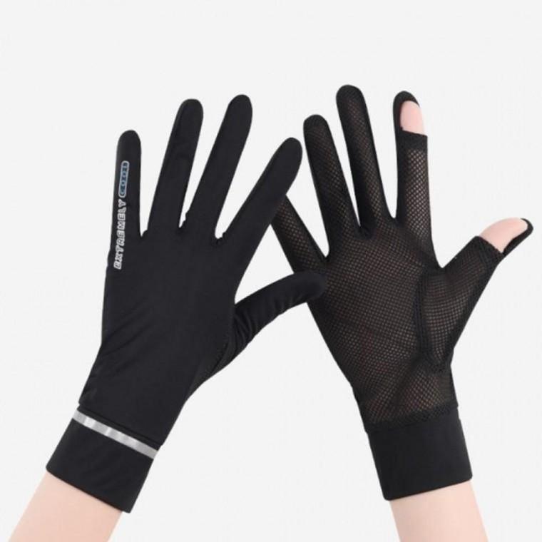 에어쿨 여성 2컷 오픈형 스포츠 장갑 블랙 UV차단 스포츠 여성 운동 겨울 레저 아이스 자외선차단토시