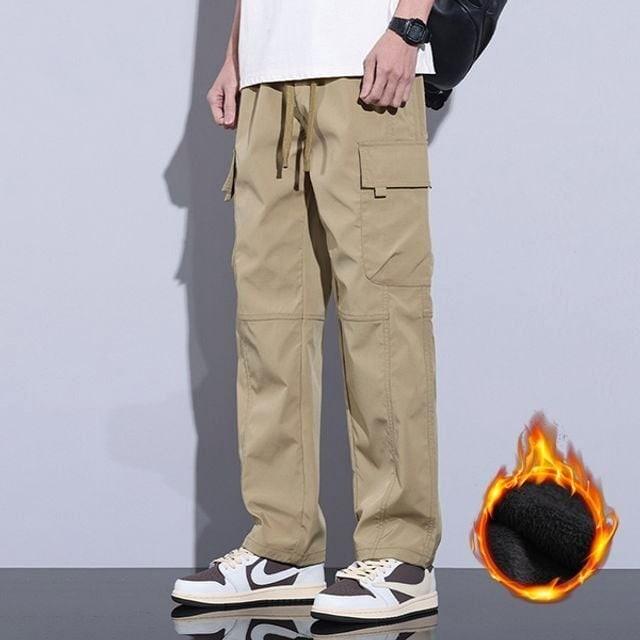 겨울 기모안감 카고바지 3컬러 포켓 밴딩 남자 팬츠
