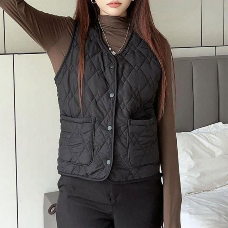 방한조끼 겨울 경량패딩 작업 동복 NDS 1005192 코디 조끼 경량패딩 여성 니트 베스트 김장