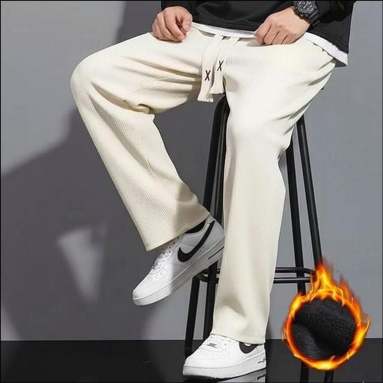 겨울 웜팬츠 남자 기모바지 밴딩 2컬러 일자바지