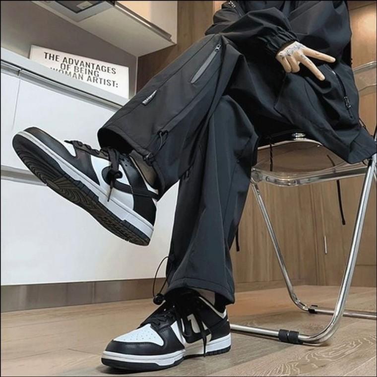 남자 겨울 포켓 사이드지퍼 스타일 기모바지 테크웨어