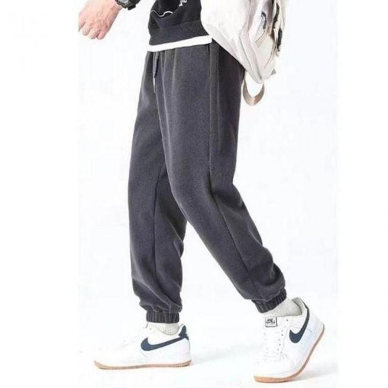 남성용 플리스 웜 조거 트레이닝 팬츠 바지 겨울 가을 봄 조거 밴딩 팬츠 남자 남성 방한 트레이닝 봄