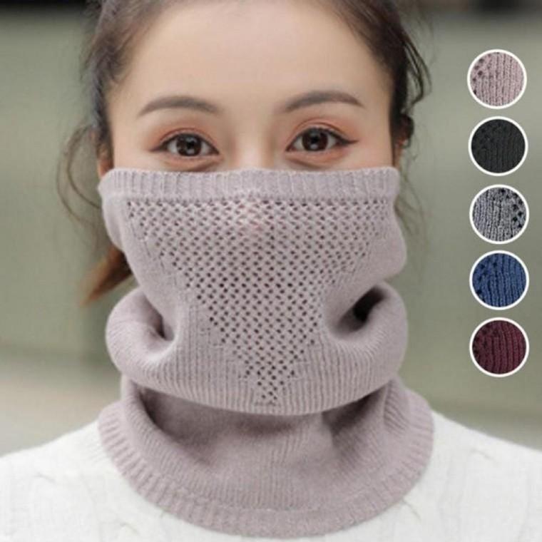 메쉬 니트 넥워머 마스크 김서림방지 넥워머 목폴라 목토시 머플러 목커버 목도리 페이크카라 겨울넥워머