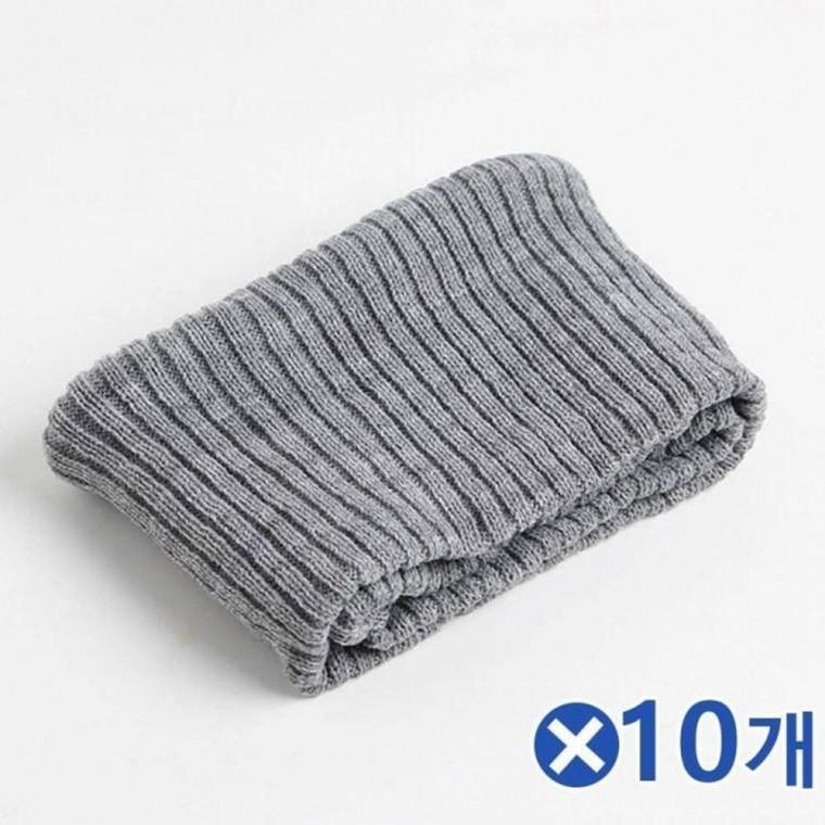 목도리x10개 간편한 그레이 니트 넥워머 방한넥워머 넥워머 겨울 방한 용품 목도리 목토시