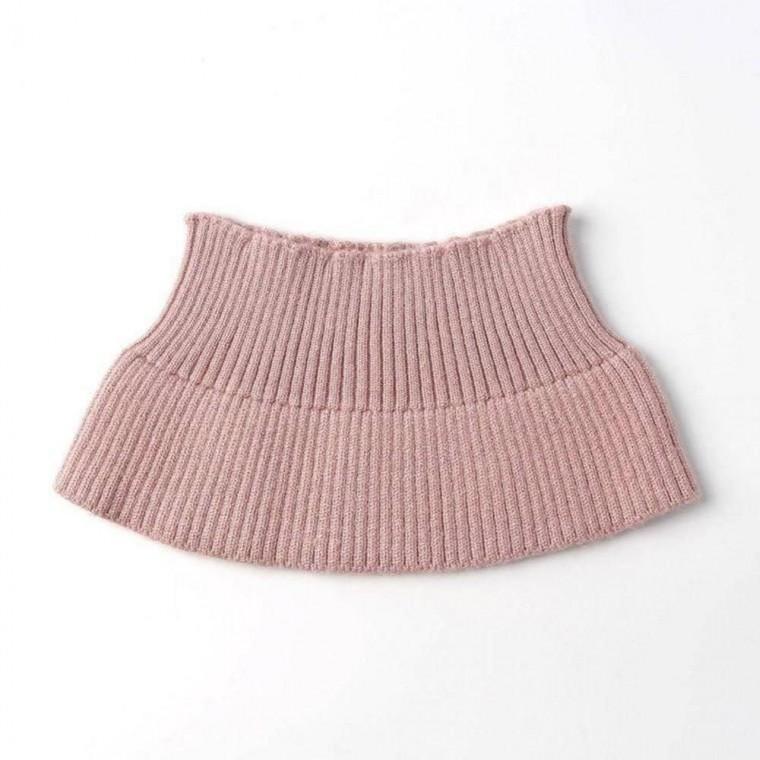 방한목토시 핑크 목폴라 골지니트 페이크 넥워머 겨울 넥워머 목도리 방한 용품 목토시