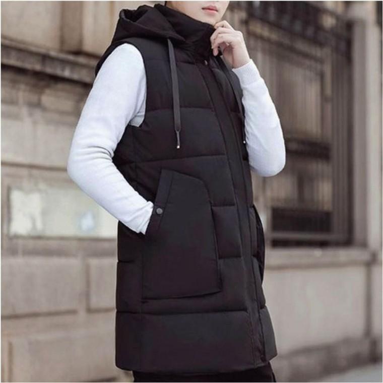여자 패딩조끼 기장 경량 롱 후드 겨울 힙덮는 레이어드