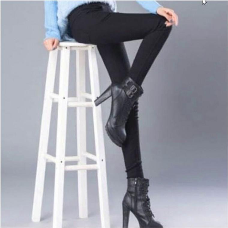 기모안감 스키니바지 기모바지 겨울 밴딩팬츠 여자 슬림핏