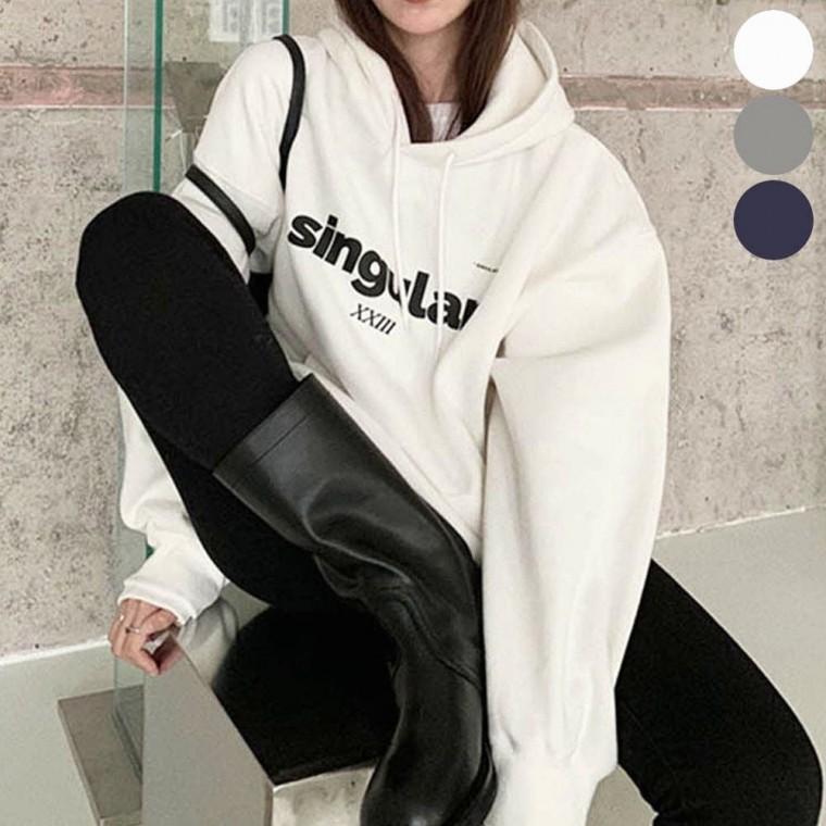 여자 기모안감 데일리 포근 후드 후드티 루즈핏 겨울