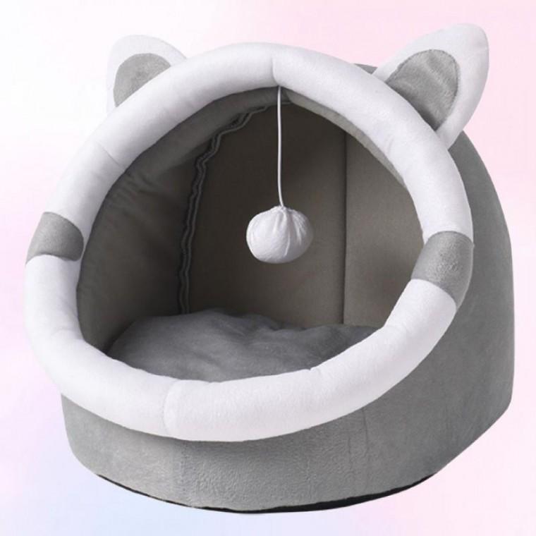 겨울집 포근한 반려동물 동굴 따뜻한 고양이침대 애견
