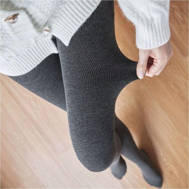 레깅스 쫀쫀한 유발 스판 스타킹 타이즈 겨울 골지니트