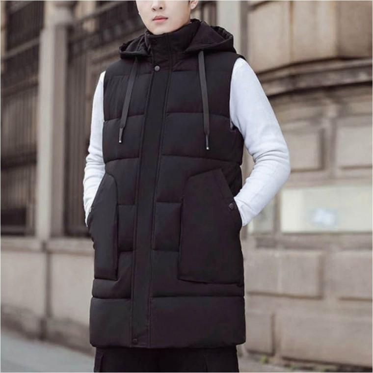 패딩조끼 패딩쪼끼 겨울 베스트 레이어드 남자 후드