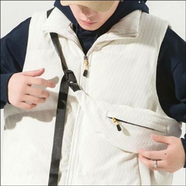 베스트 남녀공용 레이어드 골덴 코듀로이 겨울 아우터 패딩조끼