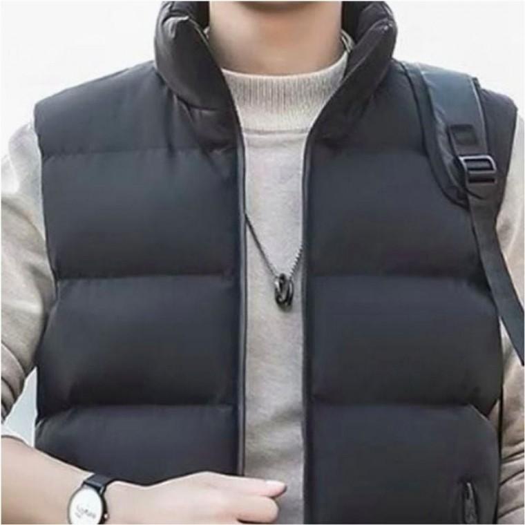 경량 아우터 따뜻한 겨울 웰론 베스트 하프넥 남자 패딩조끼