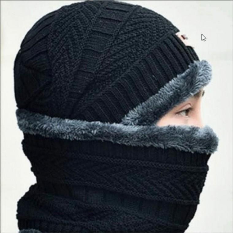 방풍 기모 목도리 융털비니 방한템 겨울 넥워머 남자 세트