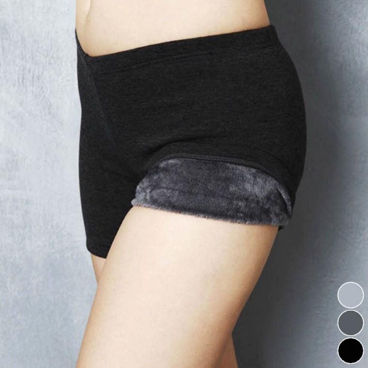 겨울 보온 안감 여자 속바지 반바지 기모 융털 학생