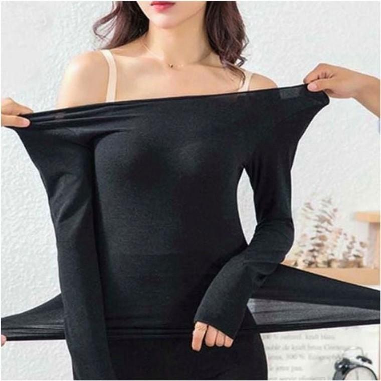 슬림핏 겨울내복 이너웨어 상하의세트 여자 내의 밀착