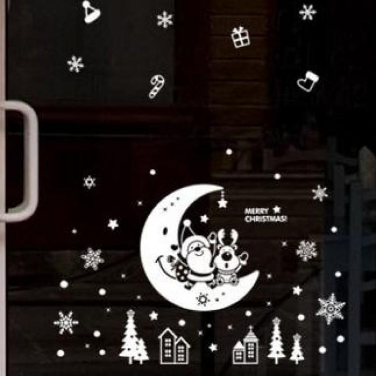 스티커 겨울&X-MAS 루돌프 산타랑