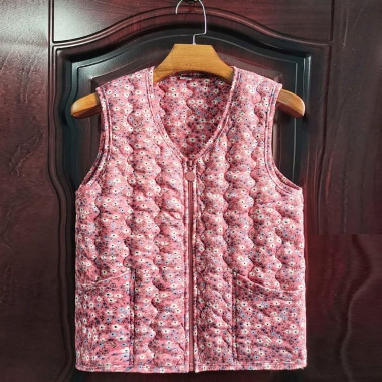 4컬러 겨울 할머니 김장쪼끼 조끼 누빔 방한 여자 촌캉스