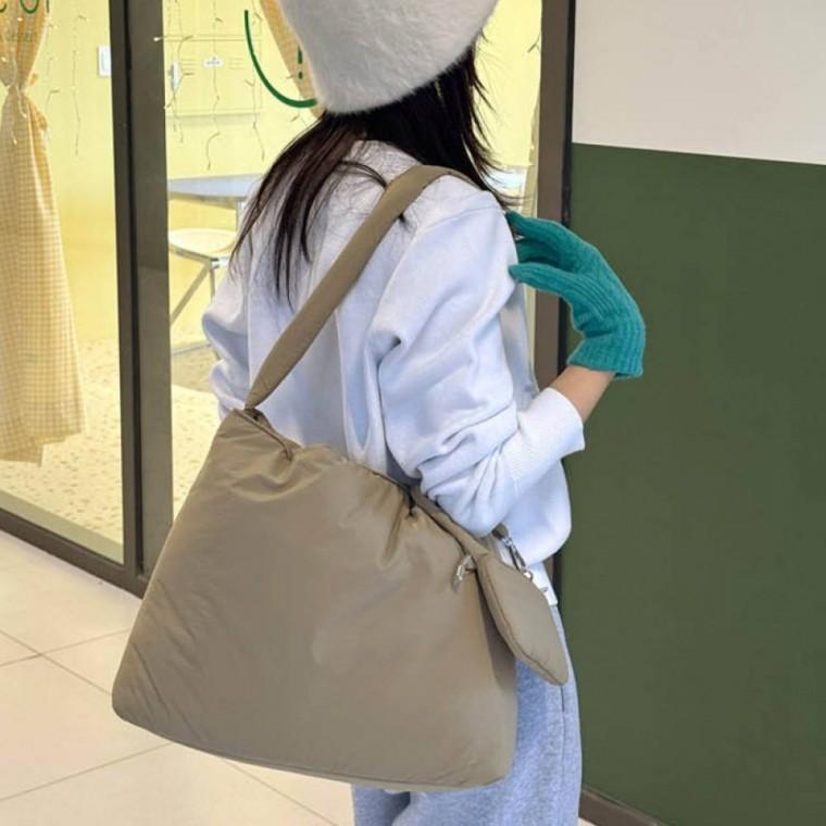 HL] 파우치 경량패딩 숄더백 여성 겨울 듀오가방